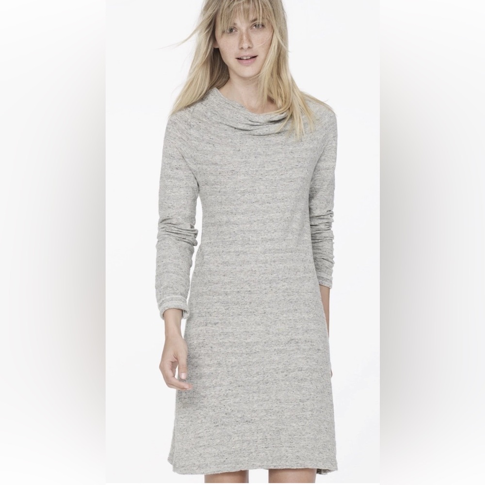 NWT James Perse Funnel Neck Sweatshirt Dress Size 3 Large L NEW